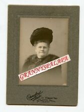 Vintage Matted Photo - Boston, Massachusetts, Lady, Lg Hat - Auntie Coolidge  picture