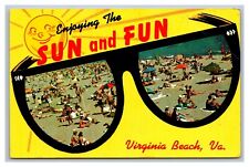 Virginia Beach, VA Virginia, Bathing Scene, Sun & Fun, Postcard Posted 1983 picture