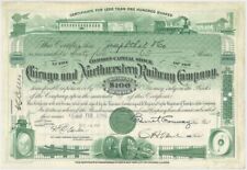 Chicago and Northwestern Railway Co. - 1927-42 dated Illinois Railroad Stock Cer picture