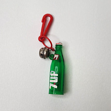 Vintage 1980s Plastic Bell Charm 7up Bottle For 80s Necklace picture