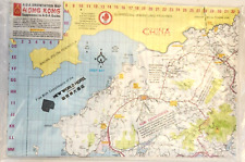 1984 AOA Orientation Map HONG KONG from New World Hotel shrunkwrap picture