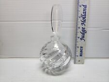 Vintage Cut Crystal Perfume Bottle With Stopper Flawless Shape Art Deco Base picture