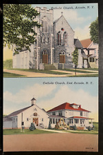 Vintage Postcard 1949 St. Mary's Churches, Arcade & East Arcade, New York (NY) picture