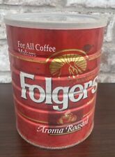 Vintage Empty Folgers Coffee Can Aroma Roasted With Lid ~Rare~Size 26 Ozs picture
