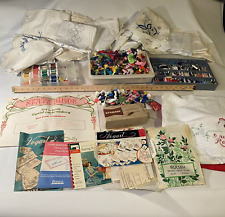Lot of Vintage Sewing Accessories, Supplies, tracing, buttonhole embroidery picture