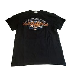 Harley Davidson Eagle Capitol City Tallahassee Florida Double Sided Shirt Large picture