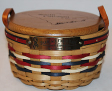 AMERICAN TRADITIONS BASKET,  PROTECTOR,  LID, LIKE LONGABERGER BUTTON, 4TH JULY picture