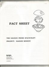 Official NASA Galileo Probe Spacecraft Fact Sheet Jupiter Mission Ames 45 pgs picture