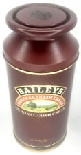 Baileys Original Irish Cream Brown Tin Churn Made In England Vintage Bar Decor picture