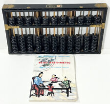 Vintage Lotus Flower Brand Chinese Abacus 11 rods 77 beads with Instructions picture