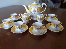 MK Japan, Demi-Tasse Tea Set-Hand Painted Yellow And Gold picture