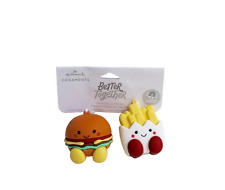 Hallmark Better Together Burger & Fries Magnetic Christmas Tree Ornament Set picture