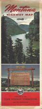 1948 MONTANA Official State Highway Road Map Helena Missoula Great Falls Glacier picture