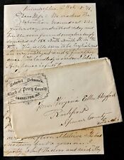 Civil War 2nd Lt 1886-1926 Daniel Hayford signed Letter to Wife Ellen Oct. 1876 picture