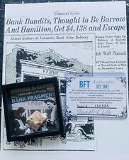 Bonnie & Clyde True Crime Historical Bank Robbery Relic picture