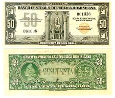 -r Reproduction NOTE Dominican Republic 50 Pesos Oro 1947-1950 Pick #64 1830R picture