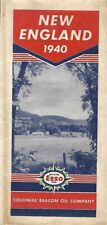 1940 COLONIAL BEACON ESSO Road Map NEW ENGLAND Connecticut Massachusetts Vermont picture