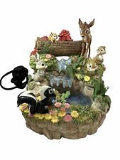 Walt Disney Bambi & Thumper Sculpture Waterfall Fountain Collectible Rare HTF picture