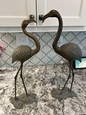 Vintage Mid-Century Pair of COPPER AND BRASS Flamingo Sculptures MCM picture
