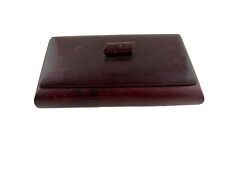 Mahogany Minimalist Wooden Box with Lid Vintage picture