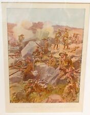 .1900 BOER WAR LARGE COLOUR SUPPLEMENT ex THE GRAPHIC. MATTED READY TO FRAME. #1 picture