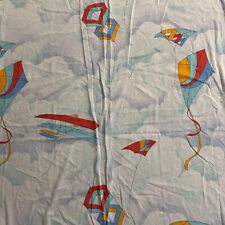 Vintage Waterbed Sheet King Sized Fitted Flat 1980s Rainbow Kites Tastemaker USA picture