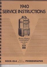 Rock-Ola Super, Master & Junior Service and Instruction Manual 1940  - REPRINT picture