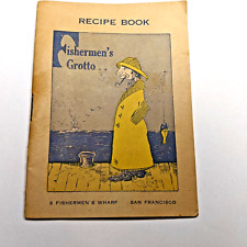 c1930s San Francisco, CA Fisherman's Wharf Grotto Recipe Book Caricature Art C57 picture