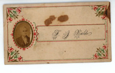 1880s F J Waldo Rising Sun Indiana Editor Recorder Photograph Calling Visit Card picture