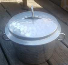 Vintage Galvanized Hammered Insulated Aluminum Ice Bucket  picture