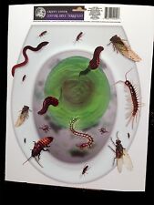 Creepy Horror Prop-BUGS TOILET TOPPER-Cling Decal Bathroom Halloween Decoration picture