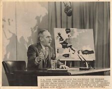 Dean Acheson 1950s Press Photo 8x10 NATO Radio Speech Secretary of State *P89a picture