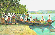 VIntage Postcard-Churchboat, Dalarne, Sweden picture