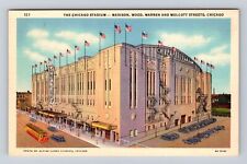 Chicago IL-Illinois, The Chicago Stadium, Streets, Antique, Vintage Postcard picture