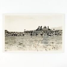 Teotihuacan Aztec Pyramid Ruins RPPC Postcard 1940s Mexican Sacrifice Card C1826 picture
