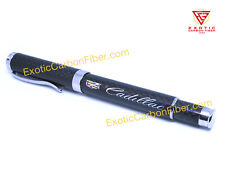 Cadillac Text & Colored Logo Carbon Fiber Ballpoint Pen - GREAT GIFT picture