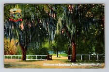 Jacksonville FL-Florida, Entrance to Riverside Park, c1918 Vintage Postcard picture