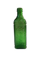 c1930s McKesson Robbins Olive Oil Emerald Green Bottle with Embossed Olives  picture