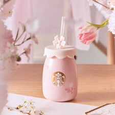 Starbucks China Sakura Ceramic Straw Mug Spring Cherry Blossoms Milk Cup 2023 picture