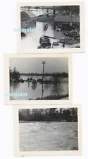 Old Photos Flooding Cars Boat Blue Ribbon Dairy Houses Poverty Indiana 1940s picture