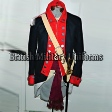 New 18th Continental Officer Revolutionary War Navy Blue/Red Lapel Wool Men Coat picture