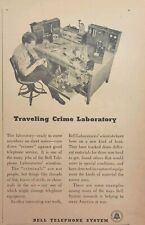 Bell Telephone System Traveling Crime Laboratory Science Vintage Print Ad 1945 picture