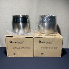 Tupperware Chef Series Utensil Holder. Stainless steel New in box Lot Of 2 picture