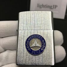 Zippo Mercedes-Benz Emblem Logo Silver Brass Oil Lighter Regular Case Japan picture