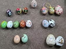 2Marble Alabaster Granite Stone Polished Eggs Multicolor Mix Lot of 19 Easter  picture