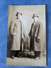 RPPC Postcard of 2 Men In Hats And Overcoats by H.P. Poisson picture