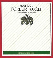 D120 label wine label RHEINHESSEN WINERY Herbert WOLF,6529 MONSHEIM picture