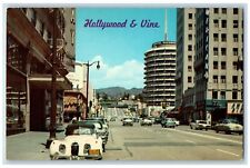 c1950's Hollywood Vine Capitol Records Cinema Classic Car California CA Postcard picture