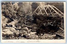 1909 RPPC PESCADERO CALIFORNIA ANDERSON BRIDGE REAL PHOTO POSTCARD picture