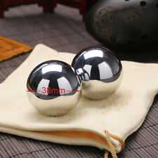 2x 38mm Chinese Baoding Balls Health Hand Exercise Stress Relaxation Therapy picture